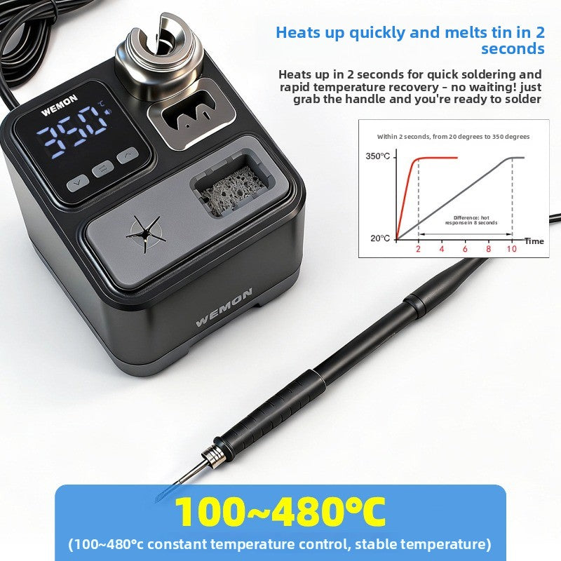 C210 welding table, mobile phone repair tools heat up 2 seconds automatic sleep electric soldering iron handle  high-power welding Soldering Iron Tip Reviving Paste repair tools