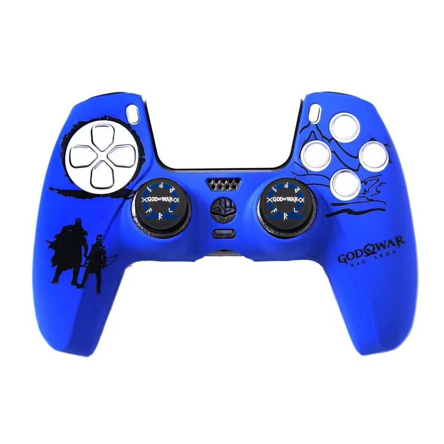PS5 gamepad protective cover Halloween pattern element handle silicone cover non-slip and dust-proof, including 2 silicone caps