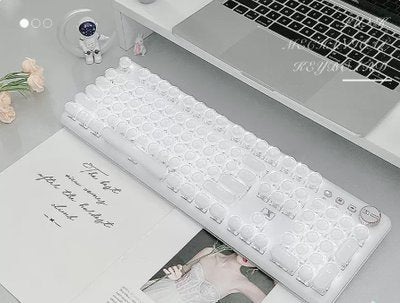 (Shipping fee not included) Forerunner Valentine's Day Crystal Ice Cube Mechanical Keyboard High Value Transparent Punk Wired Keyboard Office Game
