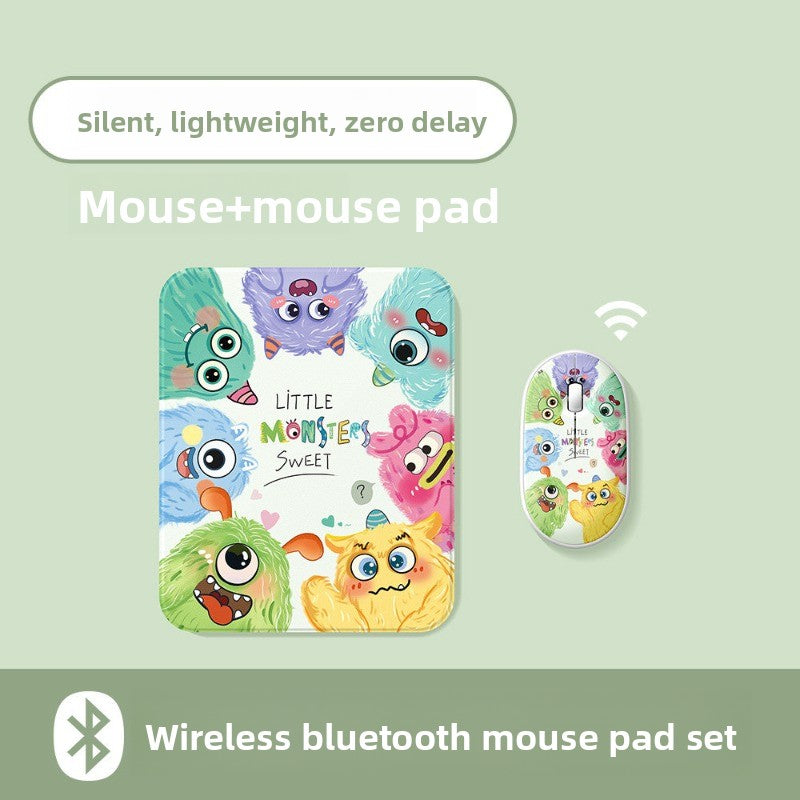 Wireless Bluetooth Keyboard Set For Apple Huawei Xiaomi Tablet PC Special External iPad Keyboard Mouse Set Office Silent No Delay Comfortable and Thin Little Monster Tablet Accessories