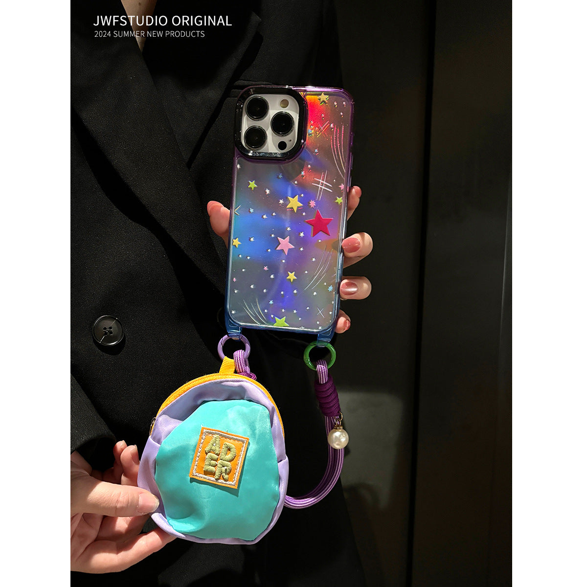 Accessories Dopamine Travel Small School Bag LUCK for Apple 15proMax Mobile Phone Case Crossbody iPhone13 Backpack