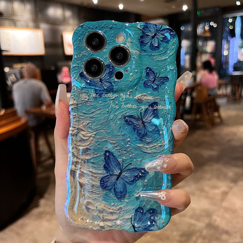 Accessories for Apple series iPhone15 new shell twist premium summer twist edge beach butterfly all-inclusive 14 tide