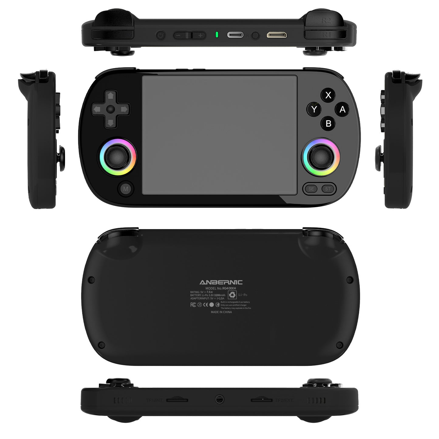 4" inch G40XXH IPS HD Linux 64G 128G 256G  RGB joystick 3200mA rechargable 2.4G Support wireless gamepad Ultra-Thin games Handheld Game Player console joystick ambient light retro, handheld game console, portable handheld