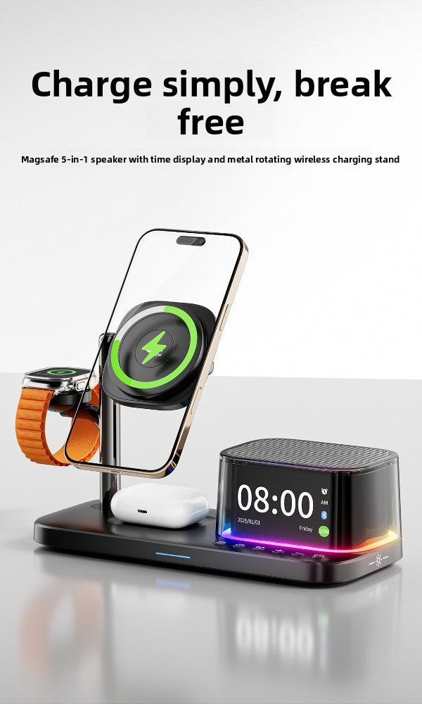 Qi2.2 Magnetic 3-in-1 wireless charger 25W is suitable for Apple mobile phone Bluetooth audio multi-function wireless charging