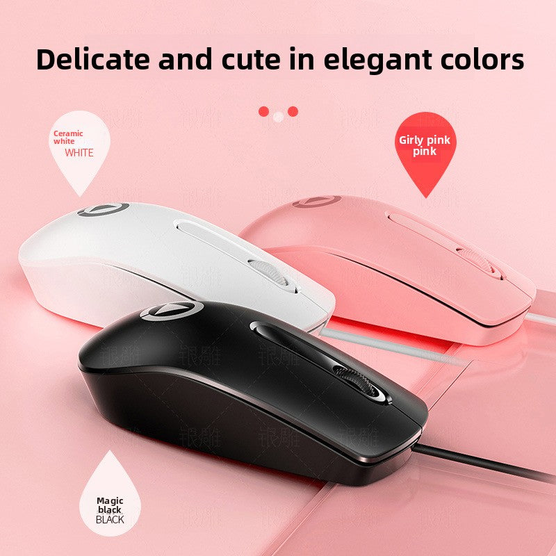 Silver Condor G9 office game wired mouse, pink weighted laptop accessories