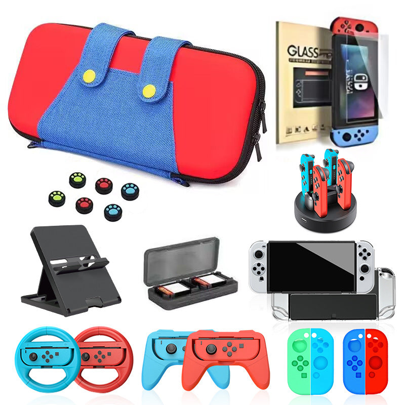 Suitable for Nintendo switch storage bag set switch OLED seat charger steering wheel game merchandise