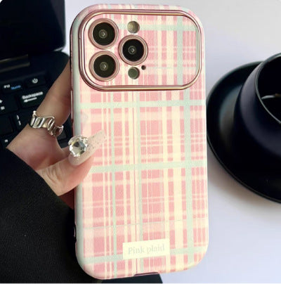 Accessories large window pink plush plush love for apple 15promax mobile phone case iphone14pro autumn and winter