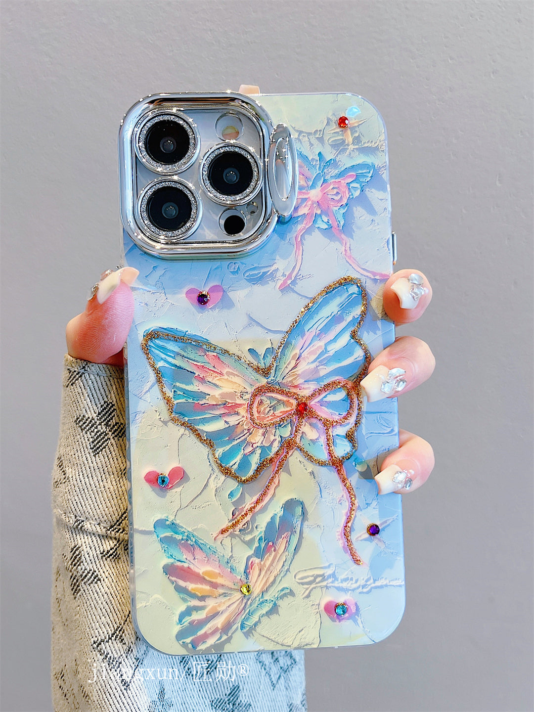 Accessories for Apple 15promax mobile phone case 13/14 small fresh and beautiful butterfly ins wind 14promax new trendy