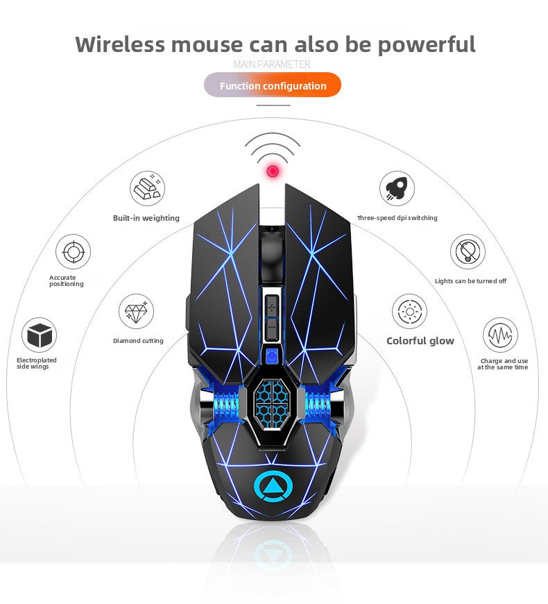 Silver Condor A7 Rechargeable Wireless Mouse Mute Computer Accessories Home Office Games