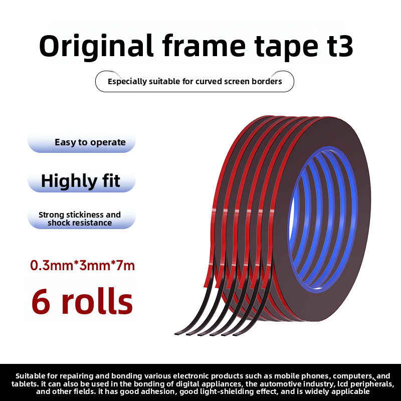 Mobile phone repair Curved screen frame Tape Durable and durable Double-sided tape Mobile phone back cover Special Mobile Phone Repair tools