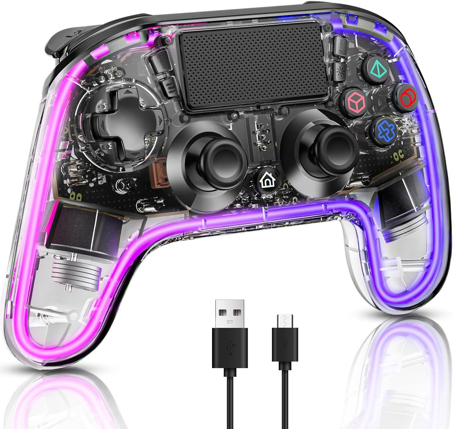 PS4 Bluetooth wireless handle p4 neutral private mode glare Hall trigger gamepad export to domestic special offer