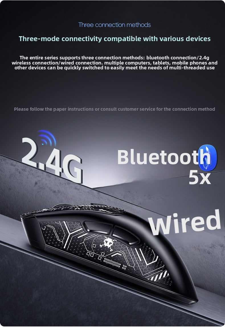 Silver Diao G20 Bluetooth wireless three-mode lightweight mouse game e-sports desktop computer RGB wired