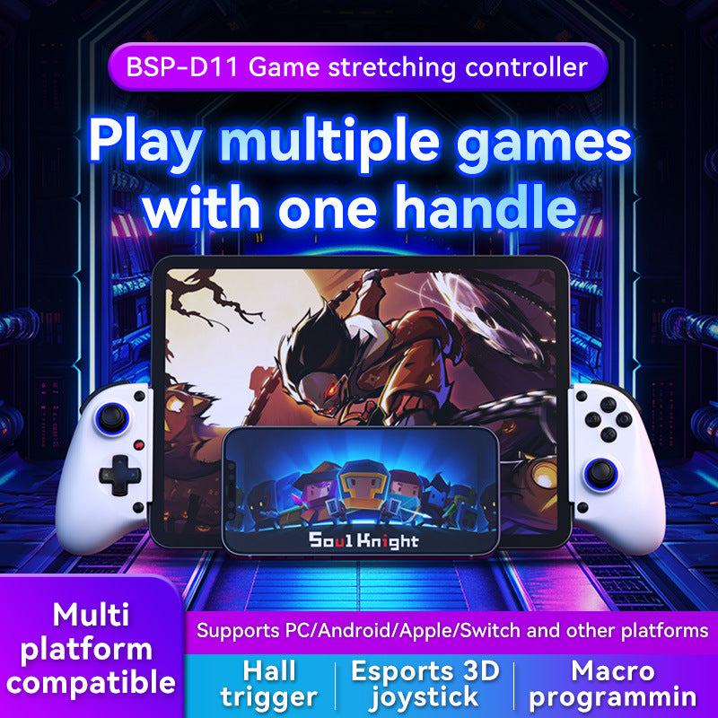 D11  Stretch Game Streaming Handle Wireless Hall Trigger Macro Back Key Switch/Android /IOS/PC
