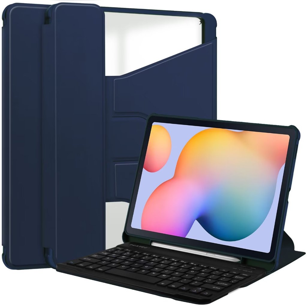 For Samsung Tablet S6Lite 10.4 Bluetooth Keyboard Case 360 ° Rotating Acrylic Bracket Leather Case Protective Accessories