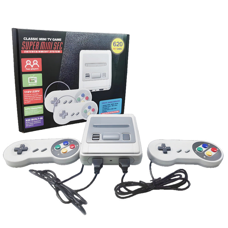 ES620 handheld game console classic two-player fighting home FC red and white gamepad without vibration
