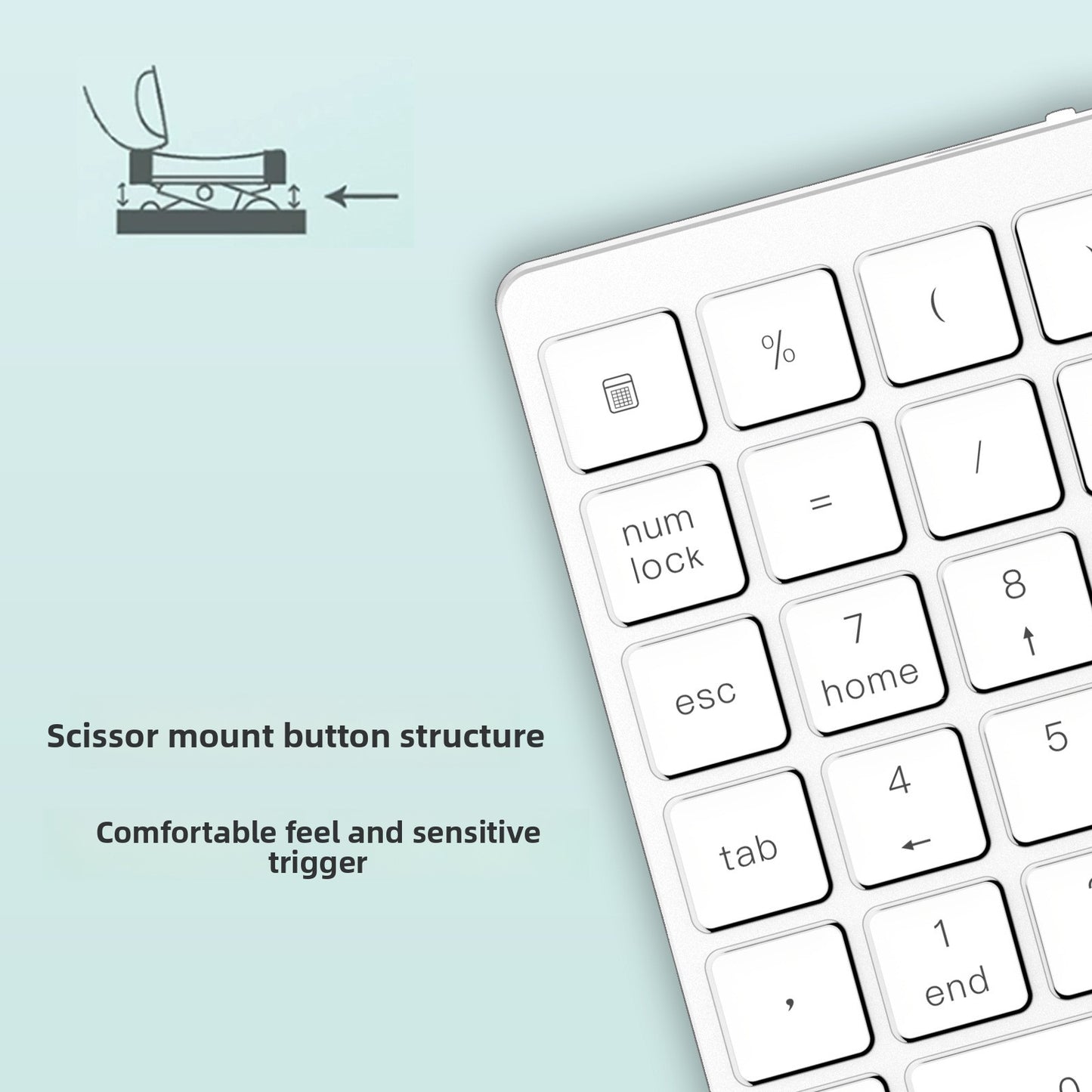 Aluminum alloy 28-key numeric keypad mini portable bluetooth numeric keypad charging bluetooth phablet keypad