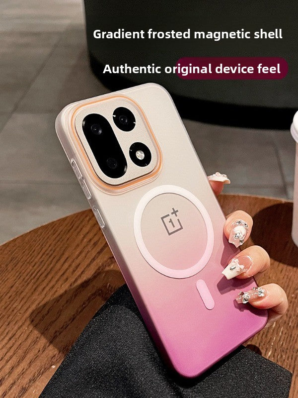 For OnePlus 15 mobile phone case 1 + ace6 new gradual change matte onePlus ultra-thin 1 + 13t protective case 1 + 15 anti-drop all-inclusive 15 magnetic suction fast charging advanced women's hard case Phone accessories