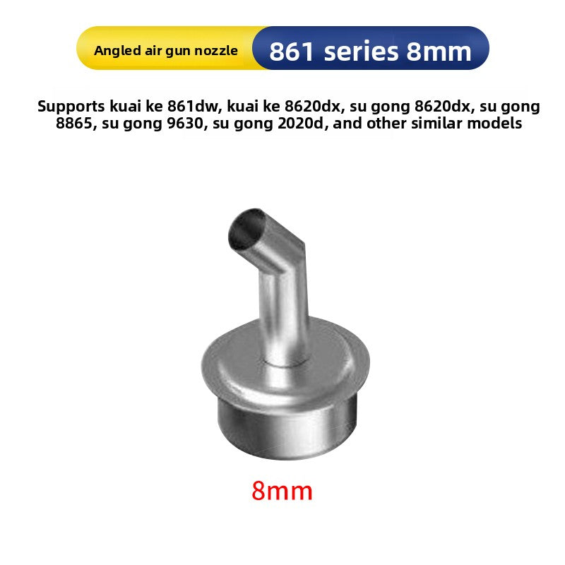 Universal air nozzle 861/2008/850 Elbow Oblique mouth Straight mouth Straight wind Round air gun nozzle Mobile phone special air gun nozzle Phone Repair tools
