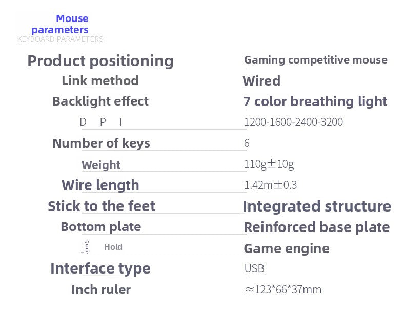Silver engraving G5 wired mouse luminous game e-sports mechanical mute computer accessories