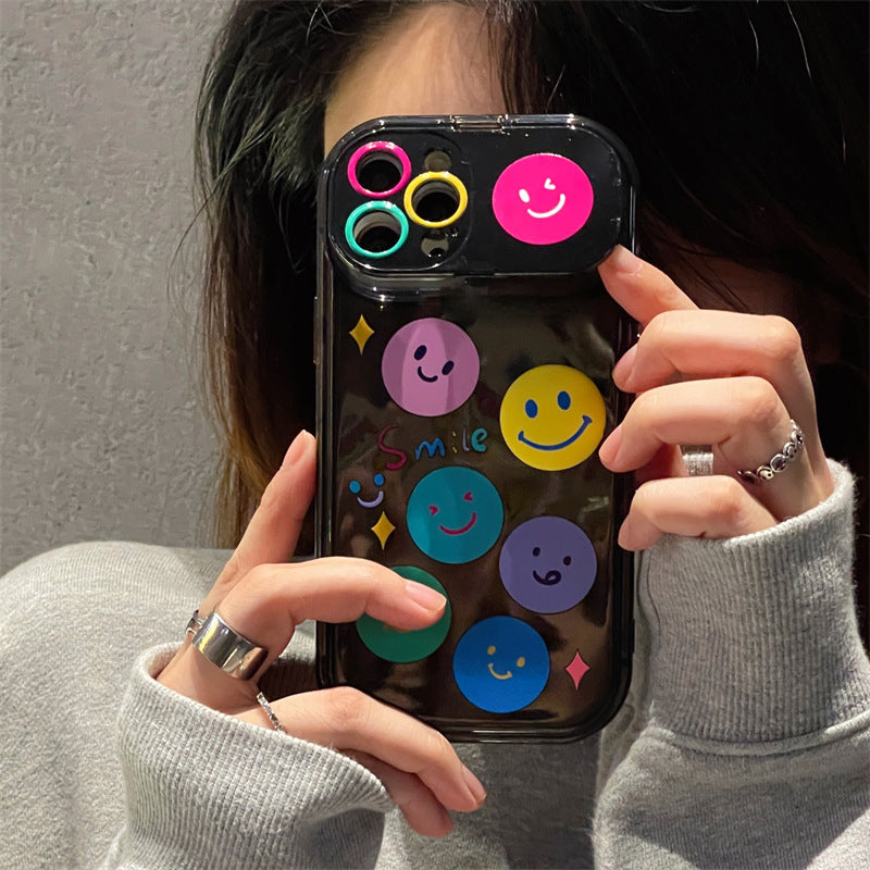 Accessories cute colorful smiley face pendant for iphone14Promax apple 13/12/11 case xr makeup mirror