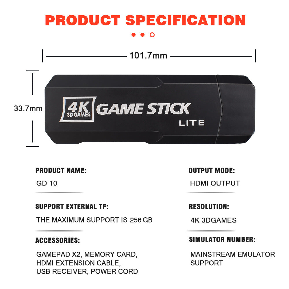 GD10 PRO TV game console X2 PLUS retro game console high definition double TV game stick