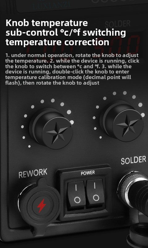 Welding table electric soldering iron hot air gun 2-in-1 mobile phone repair dismantling welding gun small high temperature solder 8586d phone laptop repair tools