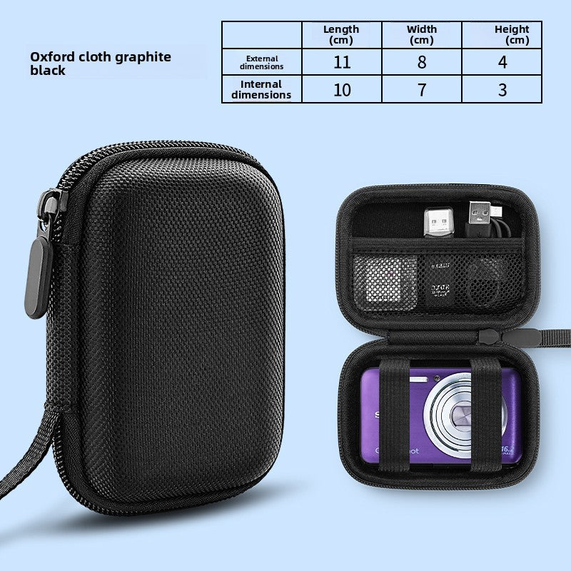 OLYSON CCD Camera Bag Small Camera Case Card Storage Box Digital Camera for Sony Canon ixus Fuji Nikon Samsung Panasonic Hard Case Drop-proof Waterproof Portable Bag Digital camera accessories