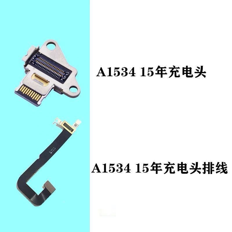 (Shipping fee not include)For apple Macbook A1534 audio board flex cable A1398 A1425 A1465 A1466 A1502 dc jack  charging port dc jack flex