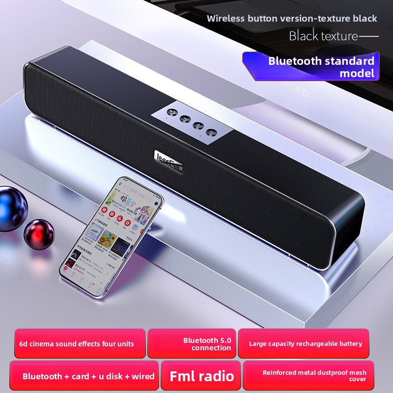 Silver Diao A36 Computer Bluetooth Audio USB Smart Speaker Subwoofer Card