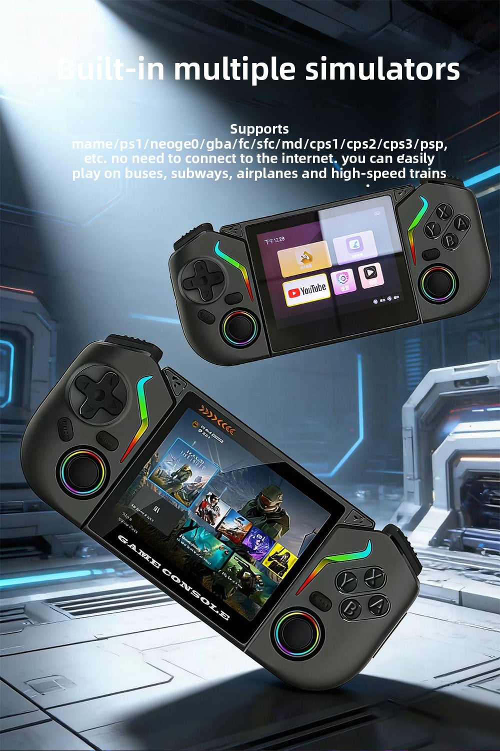 3.5" inch X95 PRO  PSP HD wifi Android 9.0 dual system Retro Handheld Game Console 3000mAh type C rechargable 64GB/128GB Portable Gaming Device  Game Player console