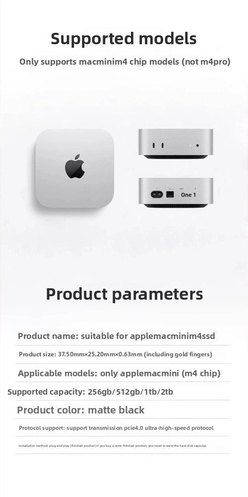Solid State Drive Kit 1T/2T/4T/8T For MAC MINI M4  Mac Studio M1Max/Ultra M2Max/Ultra M3Max/Ultra M4Max/Ultra M4Pro SSD Capacity Upgrade SSD New Particles Increase Speed Upgrade Memory DIY Reair