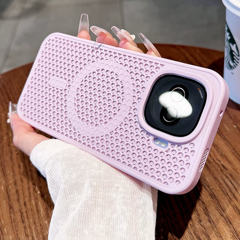 Heat dissipation magnetic suction For iQOOZ11turbo mobile phone case New z10turbopro Large area honeycomb mesh Heat dissipation magnetic attraction protection z9 All-inclusive anti-drop men's and women's cases Phone Accessories