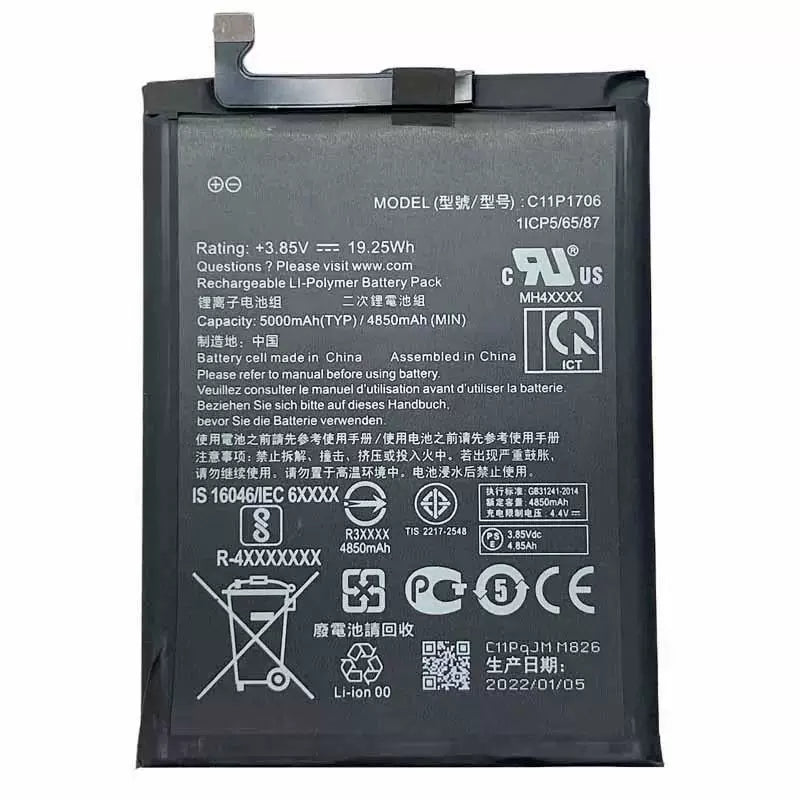 For ASUS X00TDB ZB601KL ZB602K C11P1706 Built-in new battery