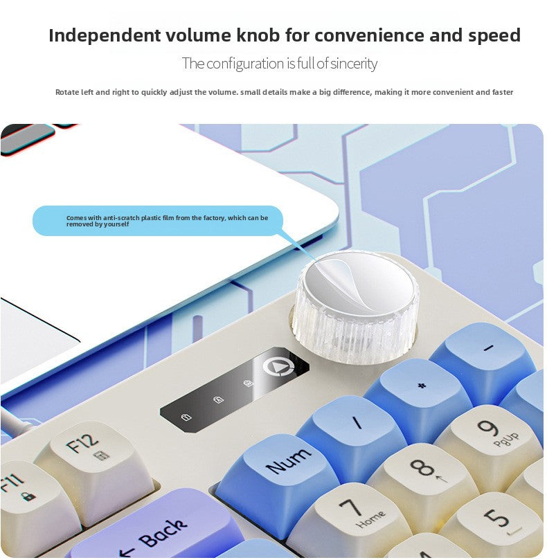 Silver engraving km900 custom game keyboard and mouse set, color matching wired luminous desktop computer accessories