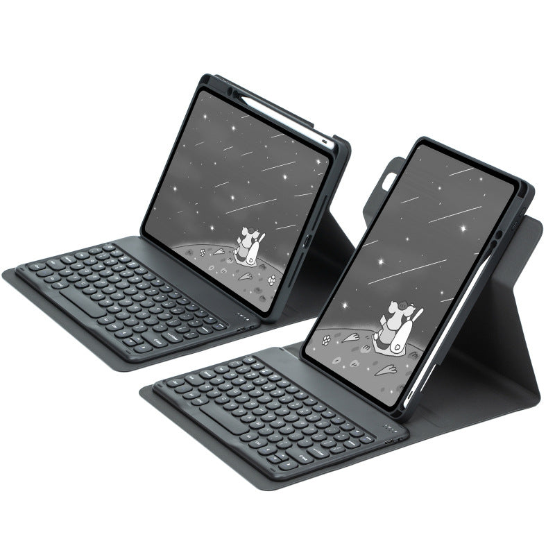 Applicable to iPad 10 generation Pro11 inch Bluetooth keyboard 360 degree rotating case Air4 leather case 5 acrylic bracket protective Accessories