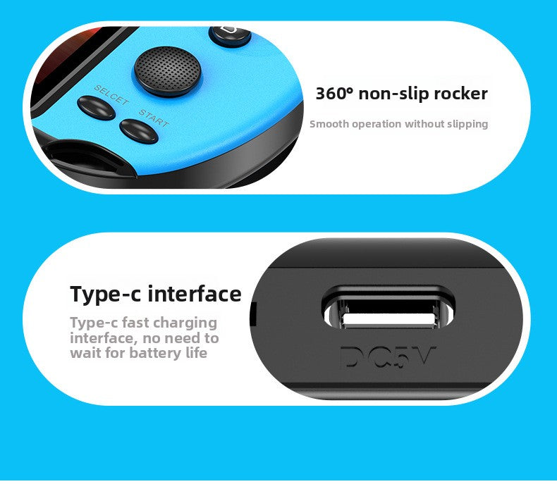 5.5" inch x7plus IPS HD Dual joystick 2000mAh rechargable gamepad games Handheld Game Player console retro nostalgic GBA handheld