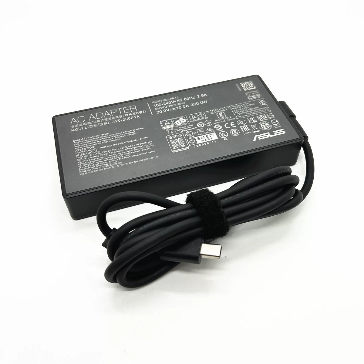 Genuine New A20-200P1A 200W 20V 10A AC Adapter Charger for ASUS Vivobook Pro Q533 ProArt P16 ROG Zephyrus G16 GA605 GU605 TUF Gaming F15 F17 FA401 HN7306W power supply ASUS laptop repair parts