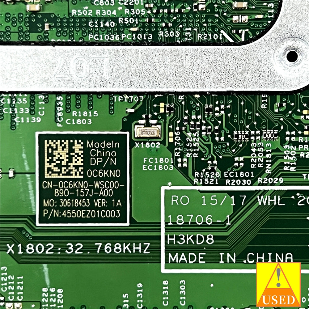 (Shipping fee not include)DELL motherboard  system board 7586 7786 CN-0C6KN0 i7-8565U 18706-1