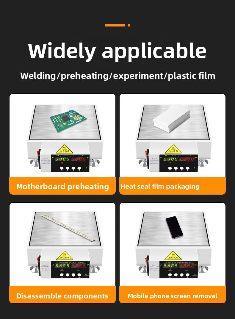 Constant temperature heating station, mobile phone repair, screen removal, LED lamp bead removal and soldering station, heating plate welding BGA preheating station