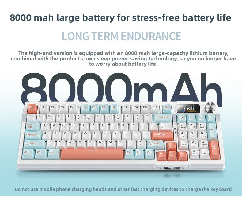 Y95 bluetooth three-mode mechanical keyboard customized wireless 98 with RGB wired gaming gasket computer peripherals