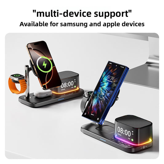 Qi2.2 Magnetic 3-in-1 wireless charger 25W is suitable for Apple mobile phone Bluetooth audio multi-function wireless charging