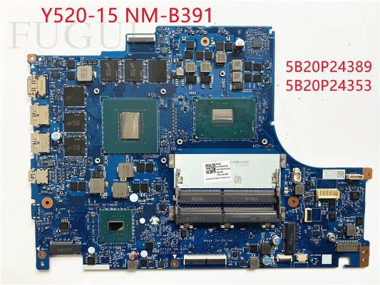 (Shipping fee not include)Lenovo/  motherboard system board Y520-15IKBN NM-B391 i7-7700HQ 1060 6GB