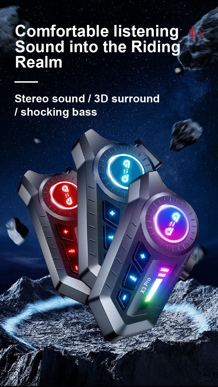Riding Bluetooth waterproof noise reduction headset motorcycle helmet suitable for long-term use built-in microphone