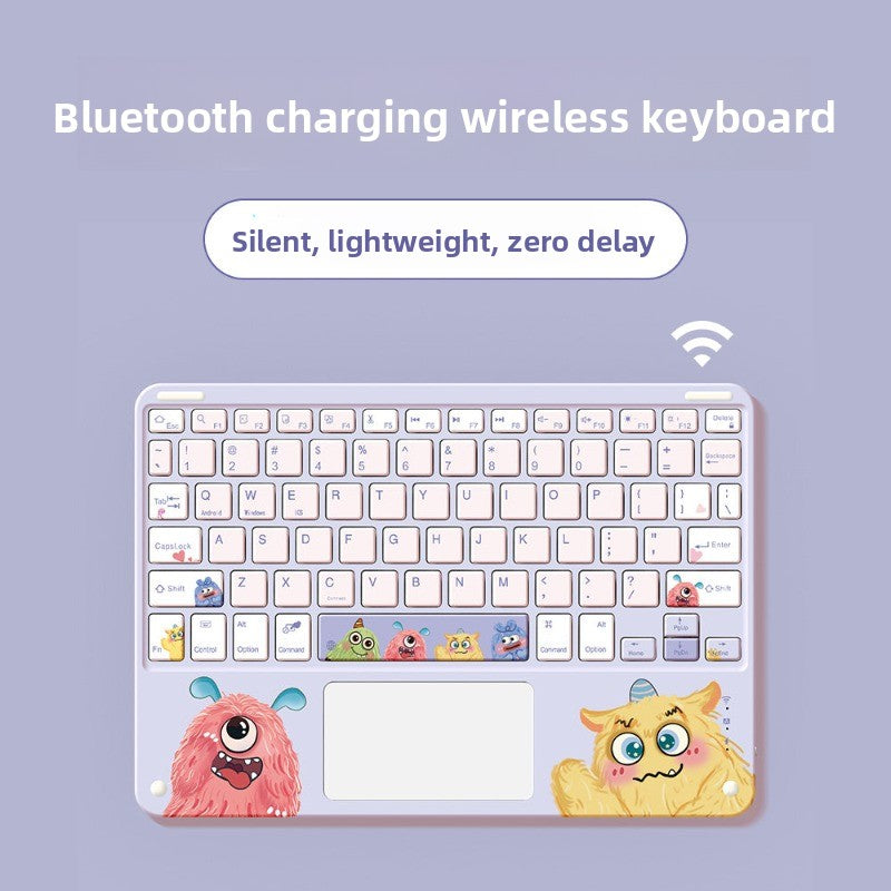 Wireless Bluetooth Keyboard Set For Apple Huawei Xiaomi Tablet PC Special External iPad Keyboard Mouse Set Office Silent No Delay Comfortable and Thin Little Monster Tablet Accessories