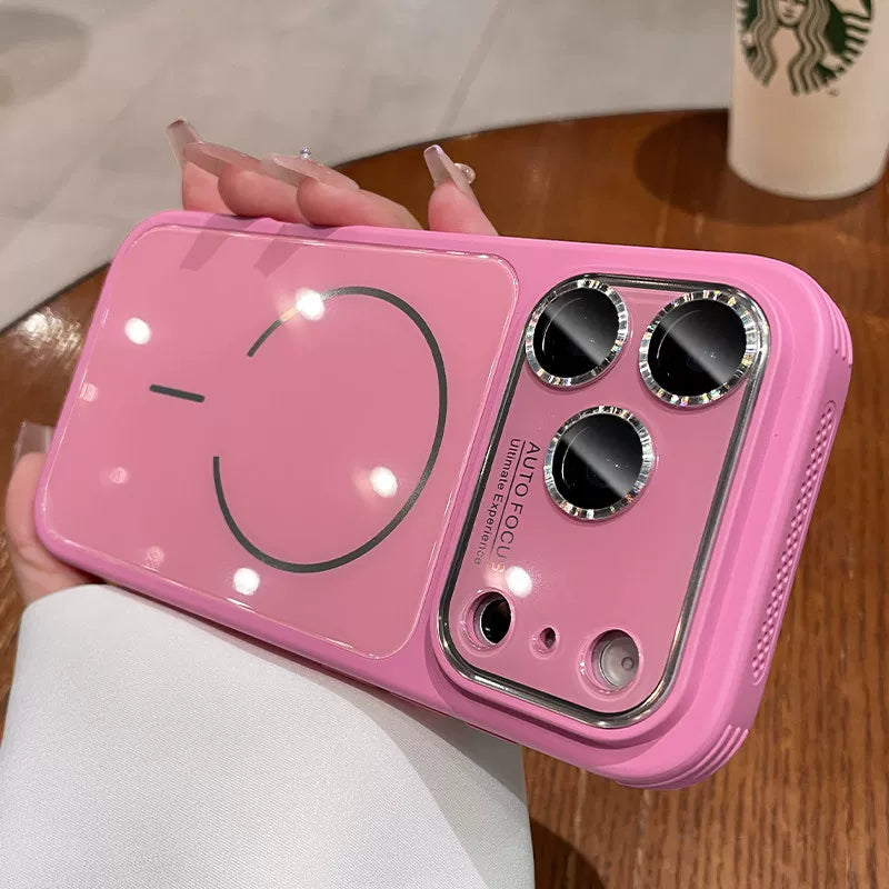 Frosted magnetic suction heat dissipation for iPhone 17promax mobile phone case The new iPhone16 seconds becomes larger Windows protective case 15pro Side mesh heat dissipation design Men's and women's Phone accessories