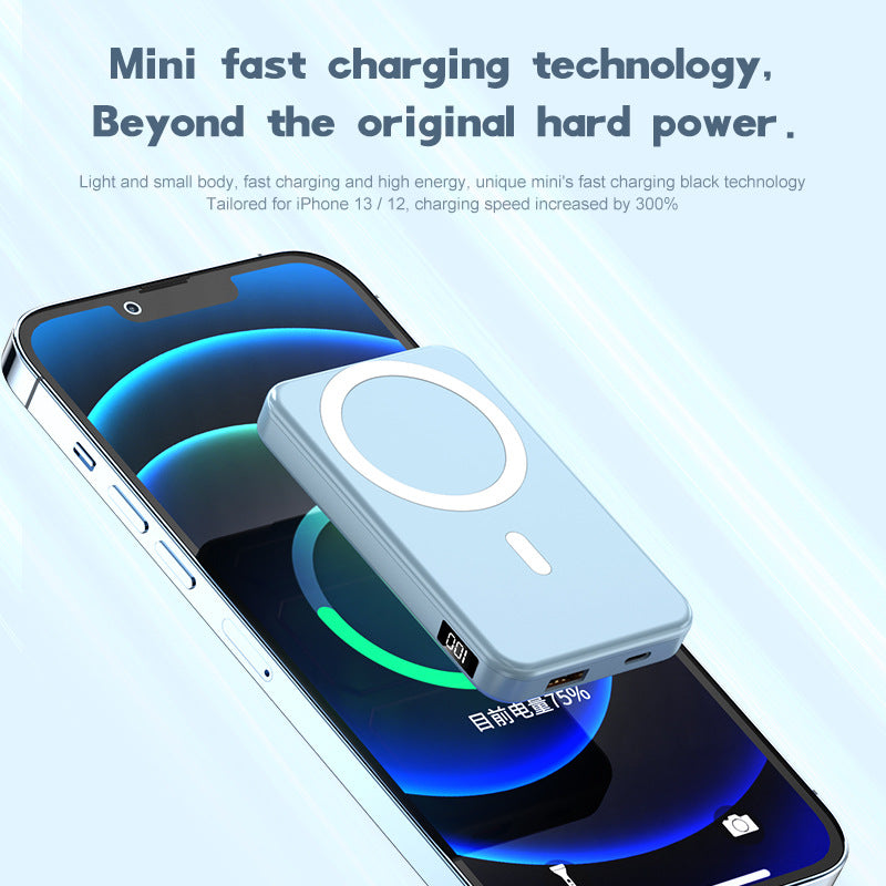 Magnetic fast charging power bank wireless with bracket mini mobile power supply