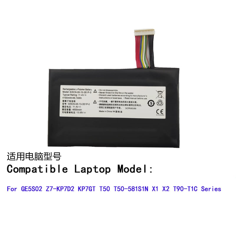 (Shipping fee not include)全新Hasee  battery 革命深海泰坦X1 X2 GI5KN-11-16-3S1P-0 GI5CN battery
