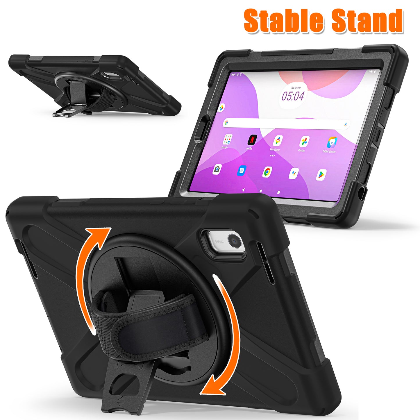 Suitable for 2023 Lenovo Tab M9 protective cover K9 silicone all-inclusive TB-310FU anti-drop bracket shell shoulder strap protective Accessories