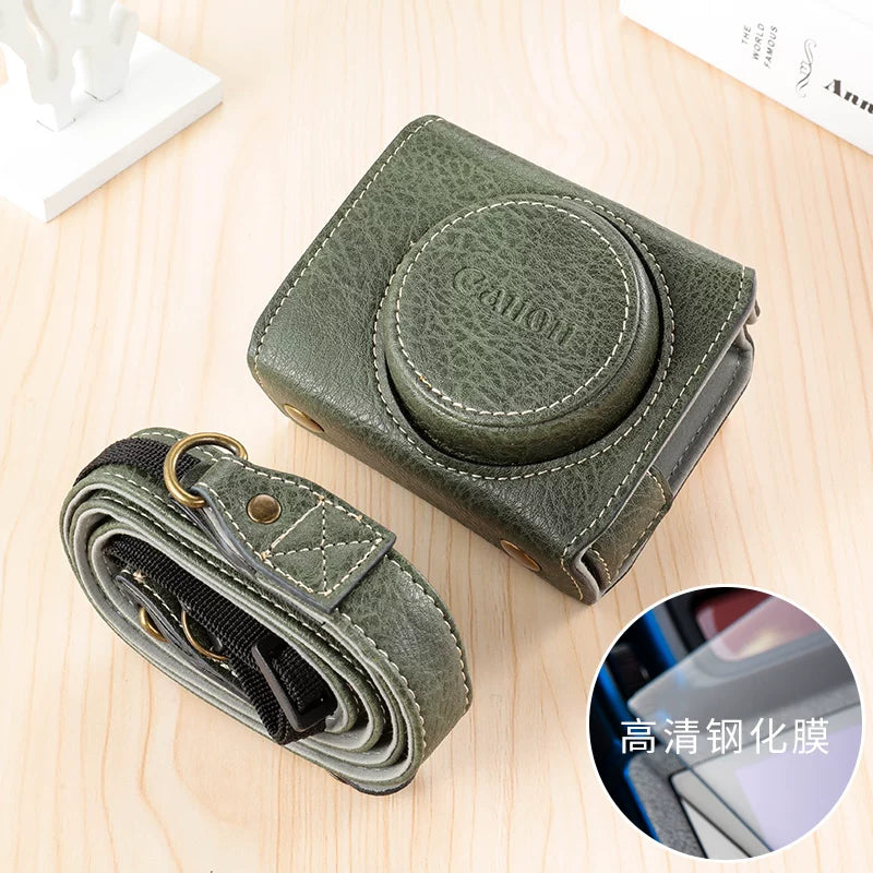 Suitable for Canon G7X3 Protective Case G7X2 Camera Case G11 G12G15/16 G1X2 Leather Case Camera Case Digital camera accessories