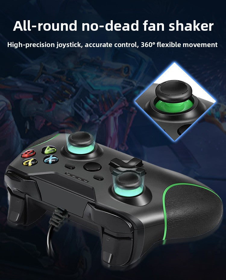 dual motor vibration dual Joystcik Plug and play without setup compatible with X ONE console PC devices Wired gamepad with headphone jack